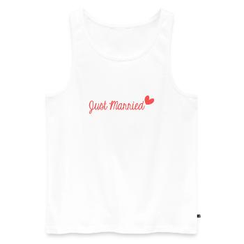 ES LEBE DIE MARYS. JUNGGESELLINNENABSCHIED. VALENTINSTAG. ICH LIEBE DICH. - Männer Premium Bio Tank Top - Weiß - Vorne - AI Model Male 178 light (178cm)