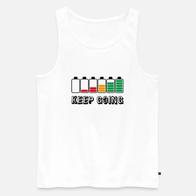 Mach weiter - Männer Premium Bio Tank Top - Weiß