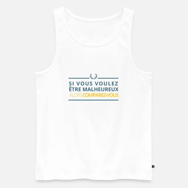 Vergleichen - Männer Premium Bio Tank Top - Weiß