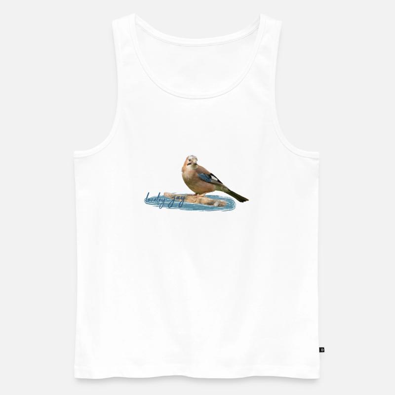 Eichelhäher - Männer Premium Bio Tank Top - Weiß