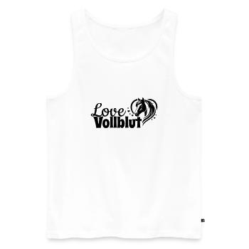Thoroughbred Love Heart Horse Head - Men's Premium Organic Tank Top - white - Front - AI Model Male 178 light (178cm)
