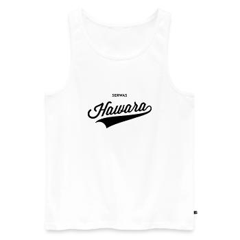 Serwas Hawara (Servus Haberer) - Männer Premium Bio Tank Top - Weiß - Vorne - Michal (187cm)