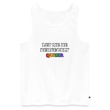 Laissez-moi être parfaitement queer - Débardeur bio Premium Homme - blanc - Devant - AI Model Male 178 light (178cm)