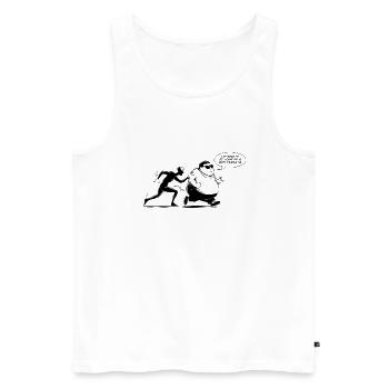 Lose weight - Men's Premium Organic Tank Top - white - Front - AI Model Male 178 light (178cm)