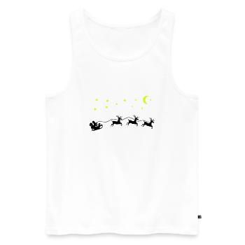 weihnachtsmann weihnachten schlitten - Männer Premium Bio Tank Top - Weiß - Vorne - Michal (187cm)