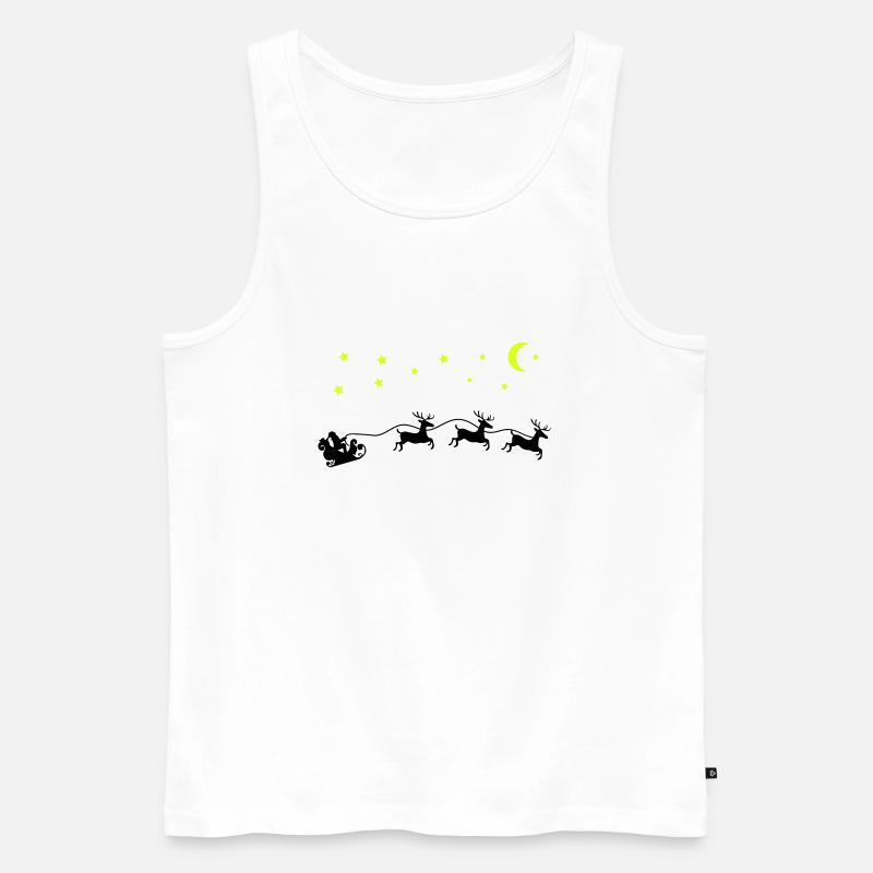 weihnachtsmann weihnachten schlitten - Männer Premium Bio Tank Top - Weiß