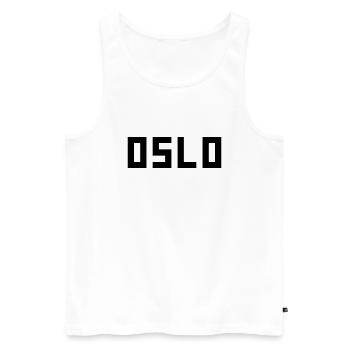 Oslo - Männer Premium Bio Tank Top - Weiß - Vorne - AI Model Male 178 light (178cm)