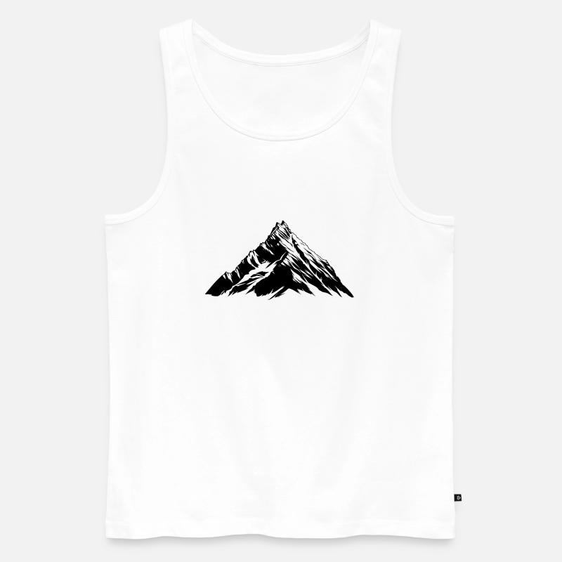 Berg - Männer Premium Bio Tank Top - Weiß