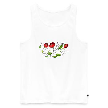 Fleur - Débardeur bio Premium Homme - blanc - Devant - Michal (187cm)