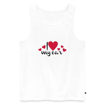 Auto - Männer Premium Bio Tank Top - Weiß - Vorne - AI Model Male 178 light (178cm)