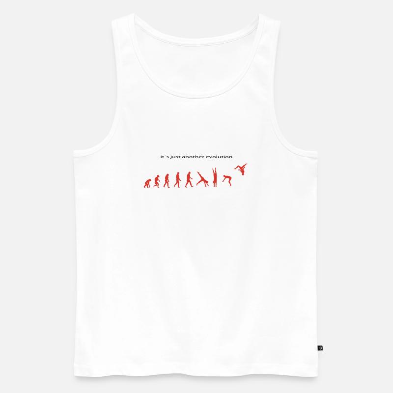 Evolution - Männer Premium Bio Tank Top - Weiß