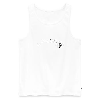 elfe, fée, ange, ailes, étoiles, fille, enfant, - Débardeur bio Premium Homme - blanc - Devant - Michal (187cm)