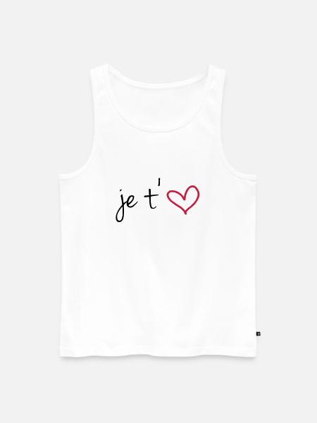 Je t'aime - Men's Premium Organic Tank Top - white