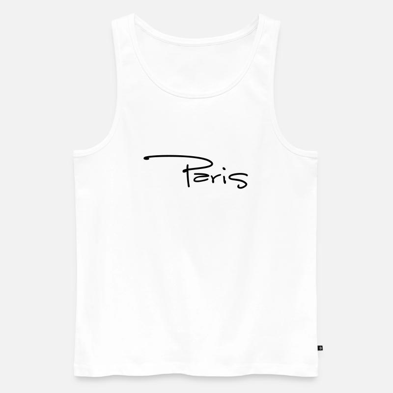 paris1 - Männer Premium Bio Tank Top - Weiß