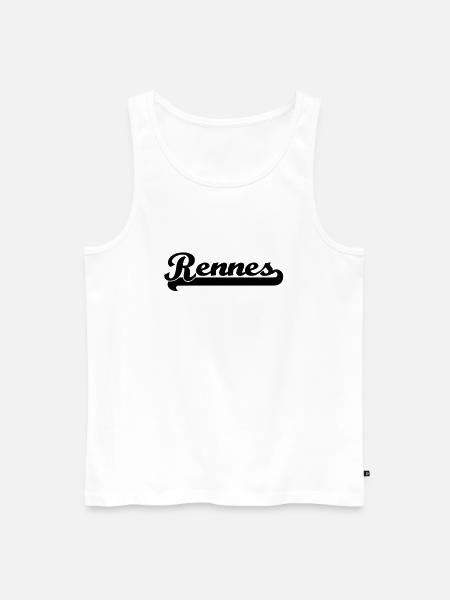 rennes writing - Men's Premium Organic Tank Top - white
