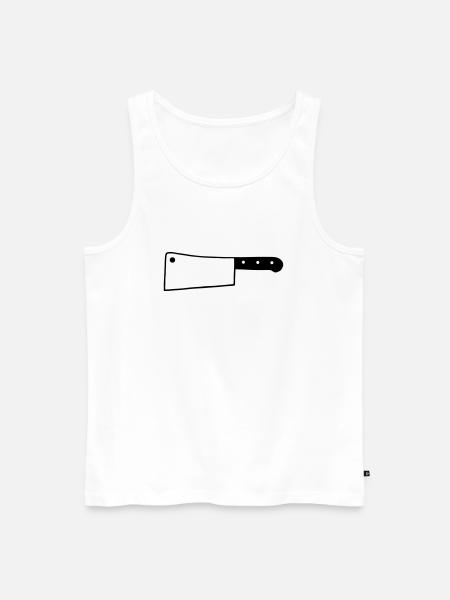 Hackebeil Hackmesser - Männer Premium Bio Tank Top - Weiß
