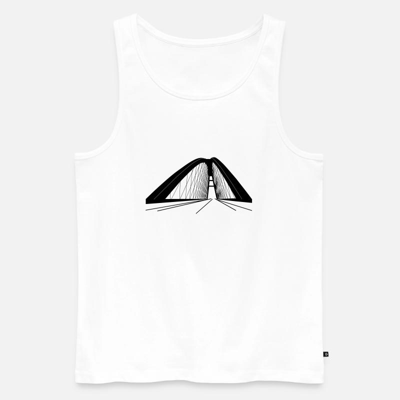 Fehmarnsundbrücke - Männer Premium Bio Tank Top - Weiß