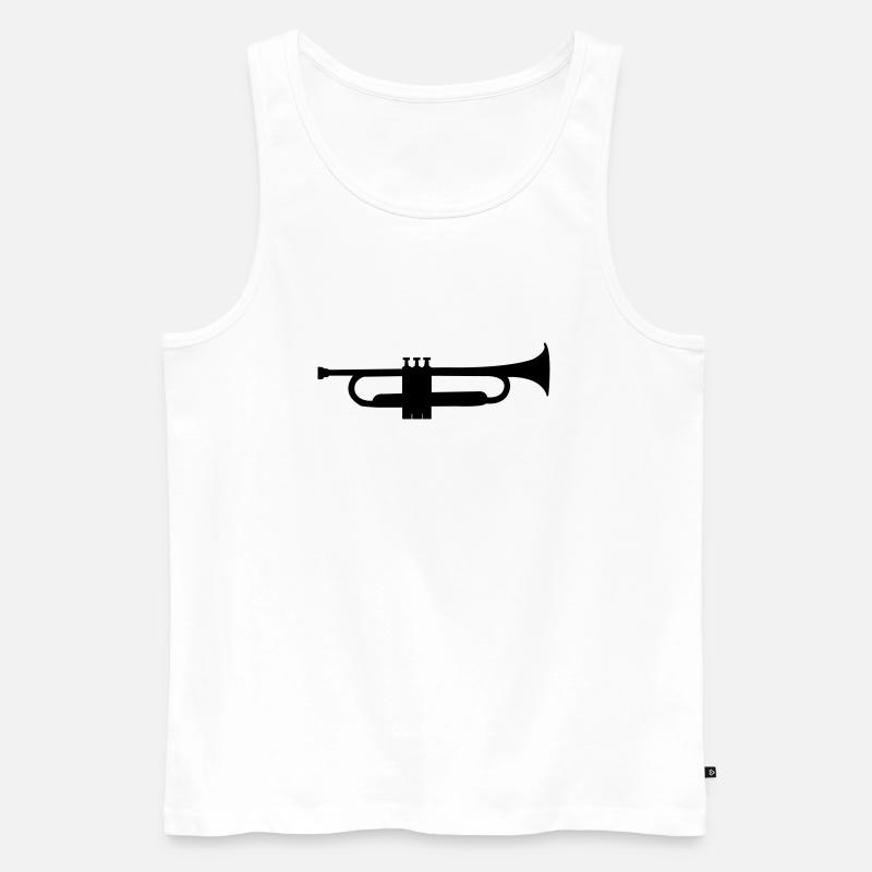 trompete - Männer Premium Bio Tank Top - Weiß