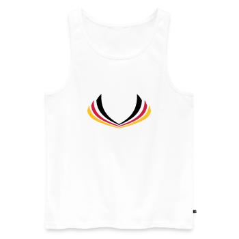 Drapeau de bande Allemagne - Débardeur bio Premium Homme - blanc - Devant - Michal (187cm)