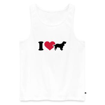 Cocker Spaniel - Männer Premium Bio Tank Top - Weiß - Vorne - Michal (187cm)