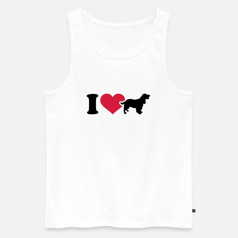 Cocker Spaniel - Männer Premium Bio Tank Top - Weiß