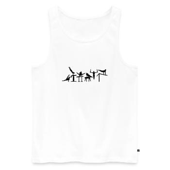 Gymnastics - Débardeur bio Premium Homme - blanc - Devant - Michal (187cm)