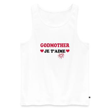Godmother je t'aime - Men's Premium Organic Tank Top - white - Front - AI Model Male 178 light (178cm)