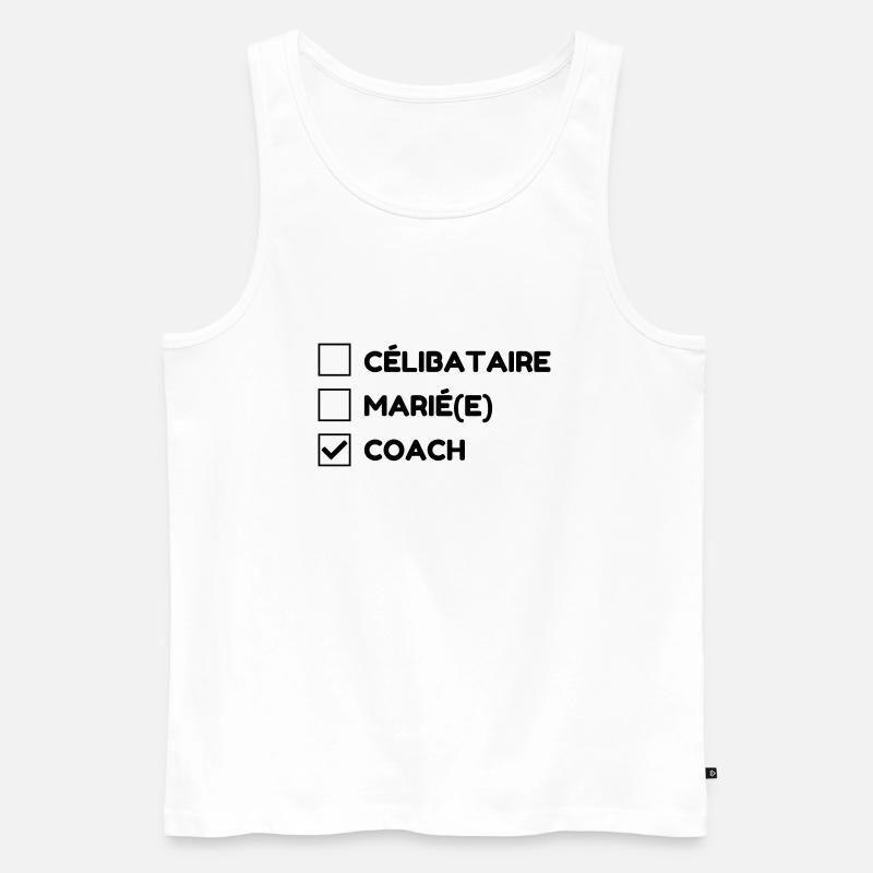 Coach / Coaching / Trainer / Sport - Männer Premium Bio Tank Top - Weiß