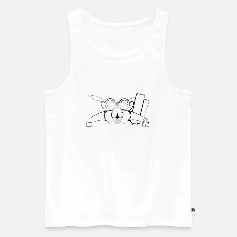 Tec Tauchen - Männer Premium Bio Tank Top - Weiß