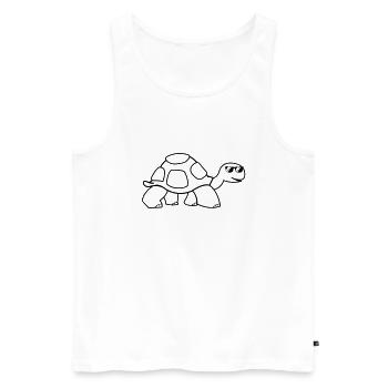 cool turtle - Männer Premium Bio Tank Top - Weiß - Vorne - Michal (187cm)