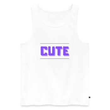 Cute - Männer Premium Bio Tank Top - Weiß - Vorne - Michal (187cm)