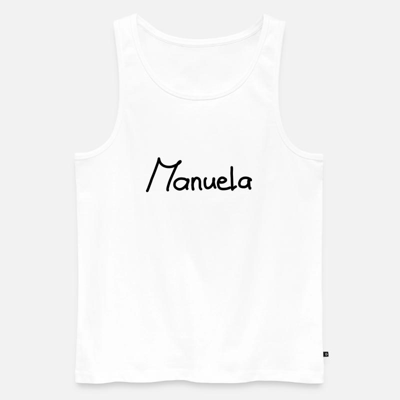 Manuela - Männer Premium Bio Tank Top - Weiß