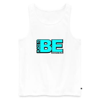 PLACE TO BE DRUNK - Men's Premium Organic Tank Top - white - Front - AI Model Male 178 light (178cm)