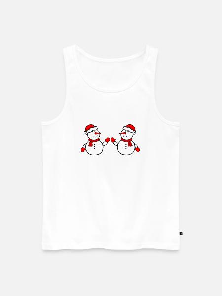 Snowman 2 - Men's Premium Organic Tank Top - white
