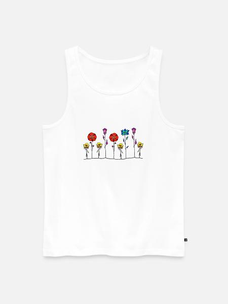 Blumen - Männer Premium Bio Tank Top - Weiß