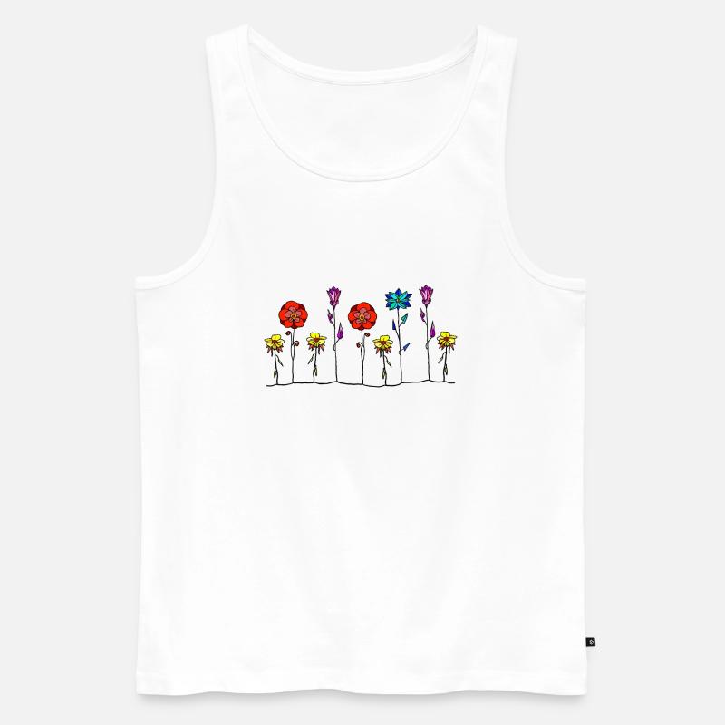 Blumen - Männer Premium Bio Tank Top - Weiß