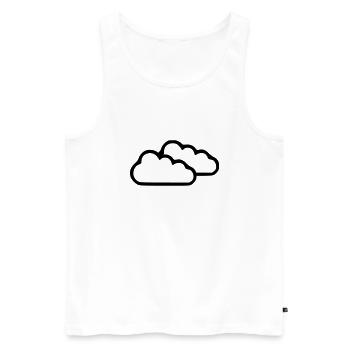 Clouds - Weather - Men's Premium Organic Tank Top - white - Front - AI Model Male 178 light (178cm)