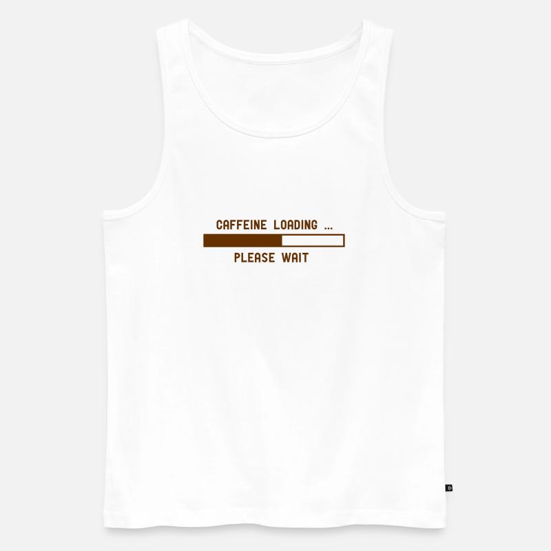 Koffein - Männer Premium Bio Tank Top - Weiß