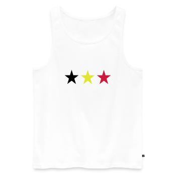 Belgien - Männer Premium Bio Tank Top - Weiß - Vorne - Michal (187cm)