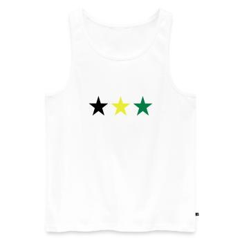 Jamaika - Männer Premium Bio Tank Top - Weiß - Vorne - Michal (187cm)