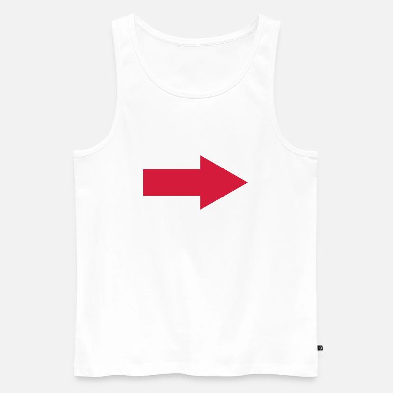 pfeil - Männer Premium Bio Tank Top - Weiß