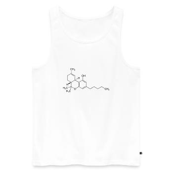 thc - Débardeur bio Premium Homme - blanc - Devant - AI Model Male 178 light (178cm)