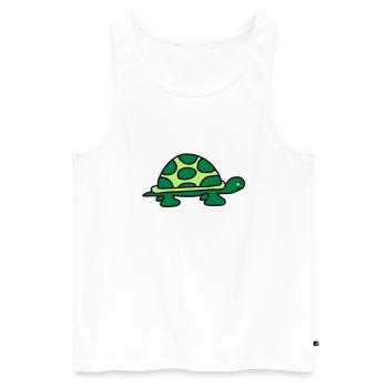 turtle - Men's Premium Organic Tank Top - white - Front - Michal (187cm)