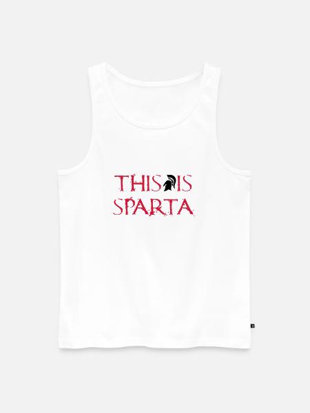 This is Sparta - Männer Premium Bio Tank Top - Weiß