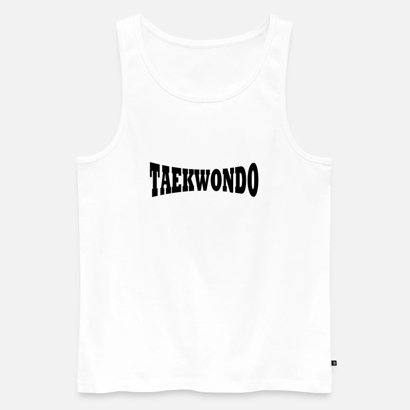 Taekwondo Schriftzug - Männer Premium Bio Tank Top - Weiß