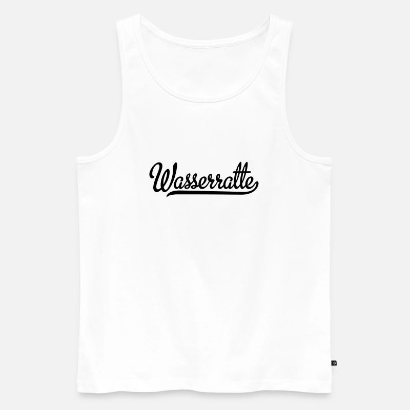 Wasserratte - Männer Premium Bio Tank Top - Weiß