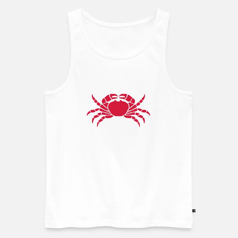 Krebs - Männer Premium Bio Tank Top - Weiß