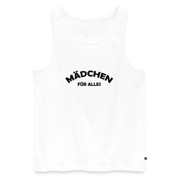 mädchen für alles - Männer Premium Bio Tank Top - Weiß - Vorne - Michal (187cm)