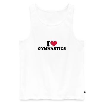 I love Gymnastics - Débardeur bio Premium Homme - blanc - Devant - Michal (187cm)