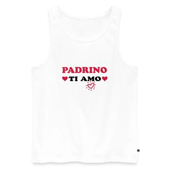 Padrino ti amo - Men's Premium Organic Tank Top - white - Front - AI Model Male 178 light (178cm)